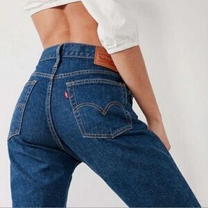 Vintage Levis 501s Straight Leg High Waisted Jeans with Button Fly 38W 29L